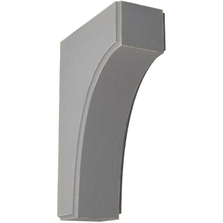 Ekena Millwork 1 3/4"W x 4"D x 6"H Clarksville Wood Vintage Decor Bracket, Pebble Grey BKTWD02X04X06CVPG